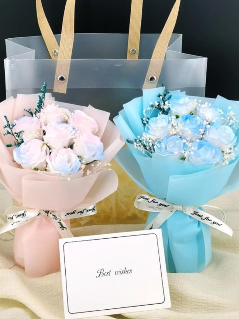 Mini Bouquet Seifenblumen: Konservierte Rosen für Abschlussfeiern, Dekorationen & Gastgeschenke