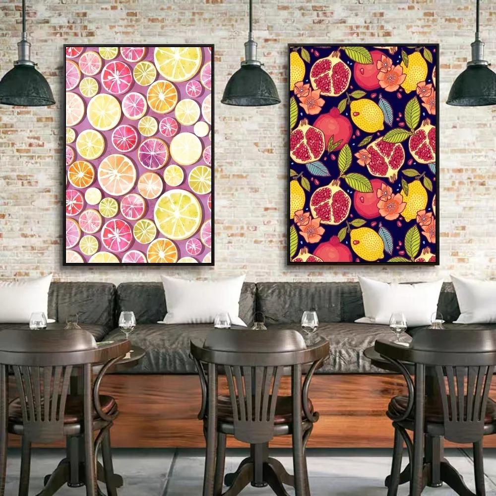 Lemon Market Print Poster Good Quality Prints And Posters Vintage Room Home Bar Cafe Decor Aesthetic Art Canvas Paintings