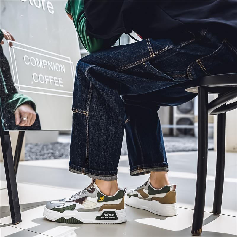 Męskie buty sportowe casualowe sneakersy w stylu ulicznym studenckie oversize czarne buty do skateboardingu