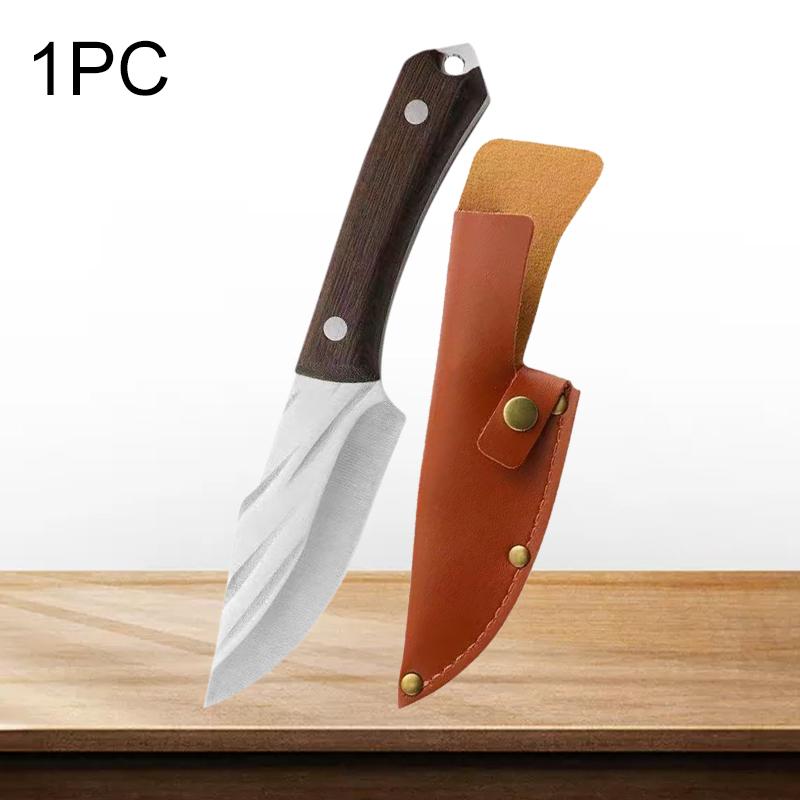 Kitchen Knife Stainless Steel Boning Knife Handmade Forged Pocket Knife Fishing Meat Cleaver Butcher with Sheath