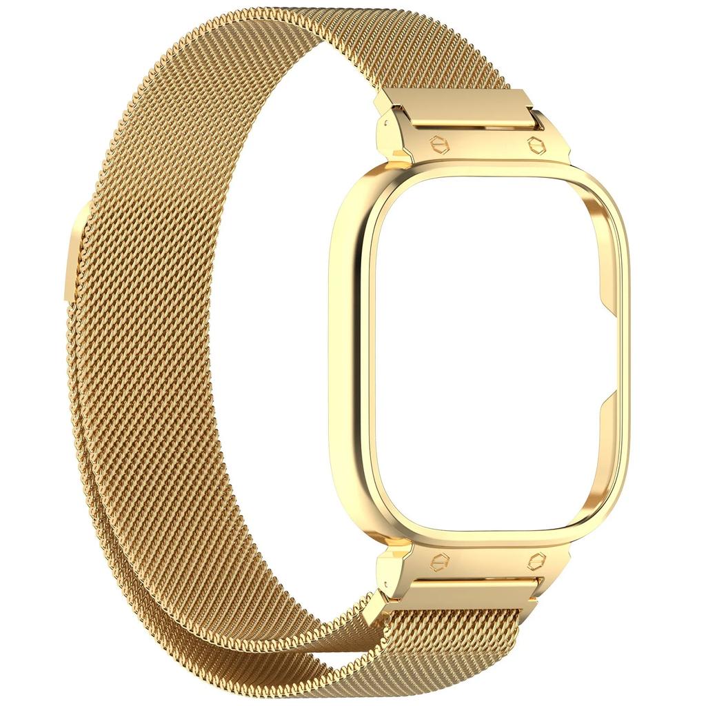 Cinturino Milanese+Custodia Metallica per Smartwatch Redmi Watch 4 Accessori Braccialetto per Redmi Watch 4 Guscio Protettivo in Acciaio Inossidabile