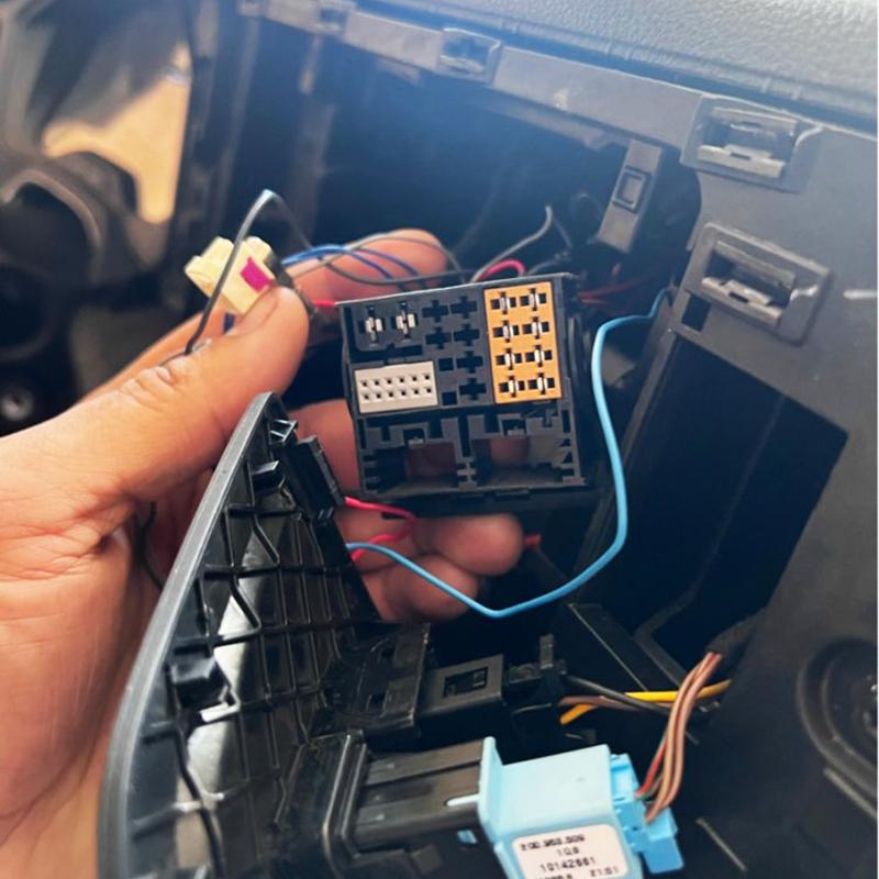 MQB Quadlock 52 Pin CAN Bus Decoder Wiring Harness, SWC Support, Plug & Play 16Pin Android Radio Adapter for VW Golf 7 Passat B8