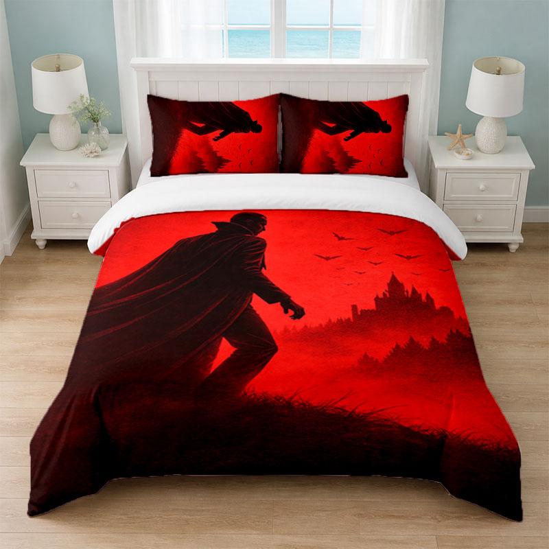 Dracula Bedroom 3Pcs Bedding Set Soft Bed Sheet Pillowcases Home Bedding Decoration