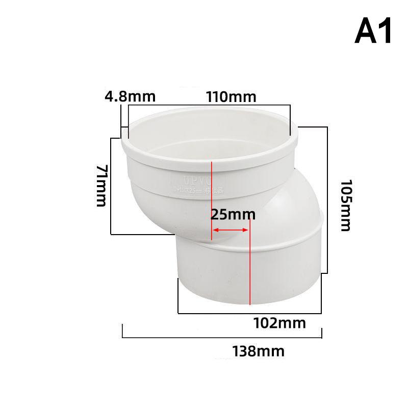 

110Mm Wc Connection Nozzle Toilet Shifter Pipe Offset Design Extension Adapter Toilet Drain Relocation Flange Extender Adapter 2.5CM