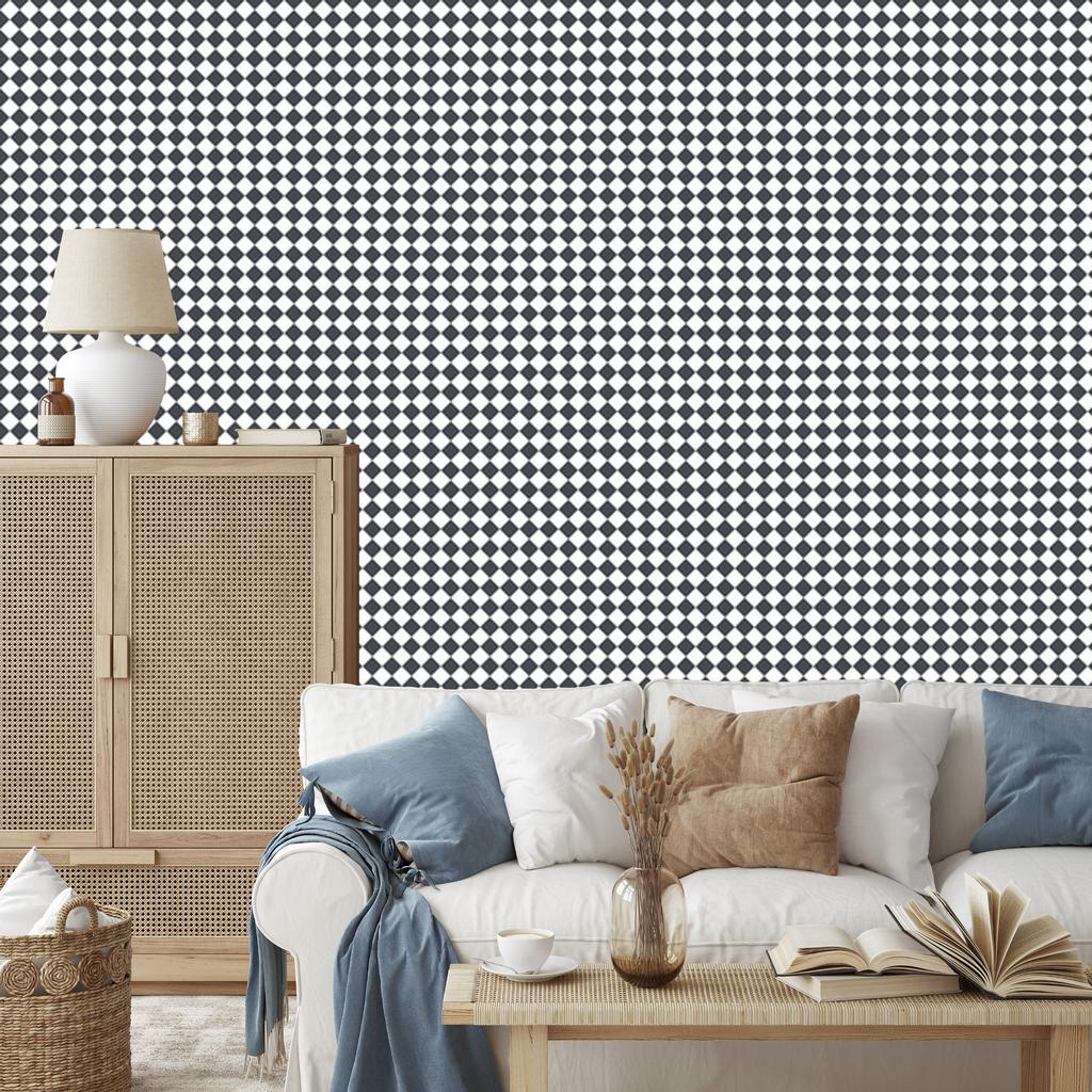 Geometric rhombus wallpaper gray, light gray and graphite 50x1000