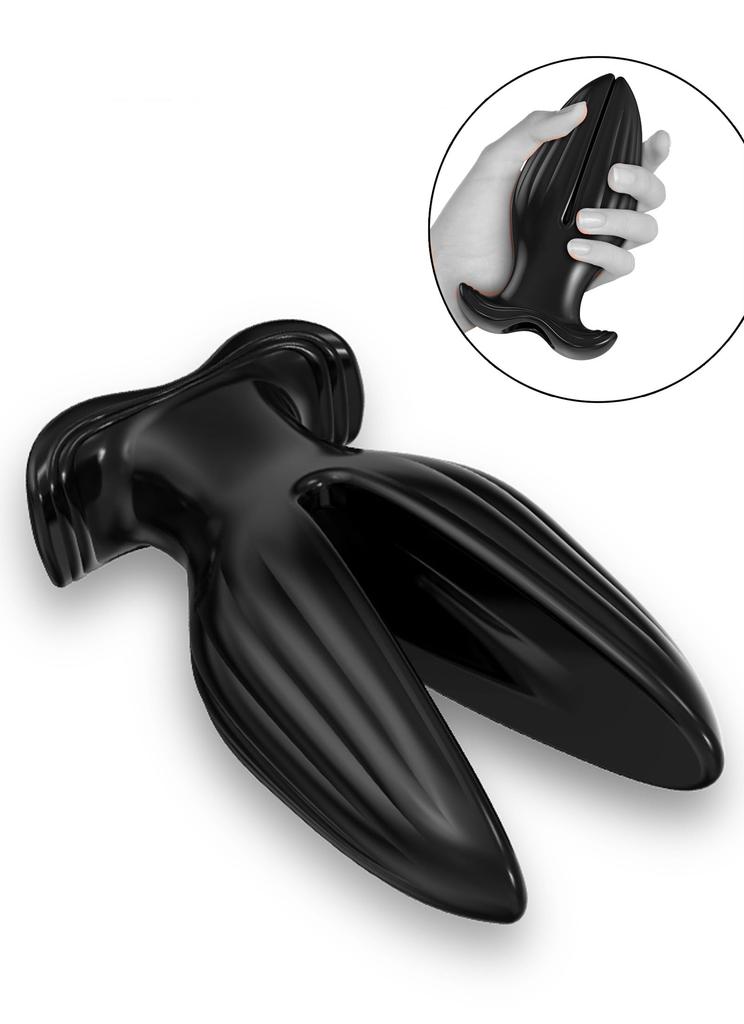 Hollow Penetrating Anal TPE Dildo for Suitable for Large Inner Tunnel Anal Anal Anal Anal Black XL Plug, Women, V-Shaped, Observation, Popular, Hole,