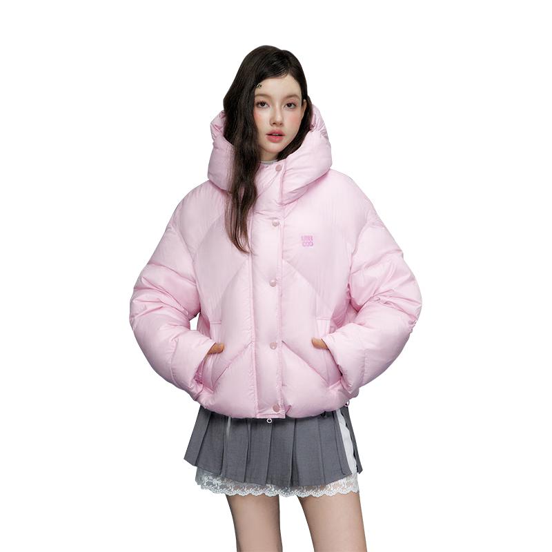 UNIFREE Puffy Hooded Short Down Jacket