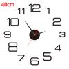 3D Mirror Wall Clock Luminous Modern DIY Frameless Sticker Large Silent Quartz for Living Room Office