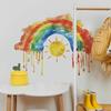 Fun-L031 Cartoon Aquarell Wind Regenbogen Sonne Schlafzimmer Wohnzimmer Wand Landschaftsgestaltung Dekorative Wandaufkleber Selbstklebend