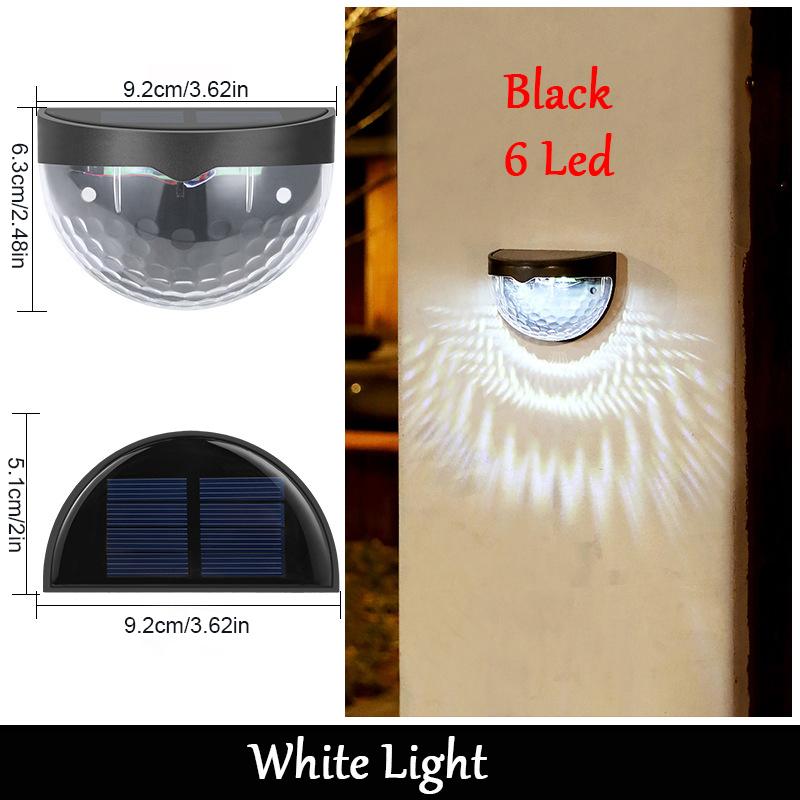 LED Solar Fence Lights Outdoor Waterproof Wall Lights Corrugated Lights For Fence Terrace Garden Path Decorative Lights