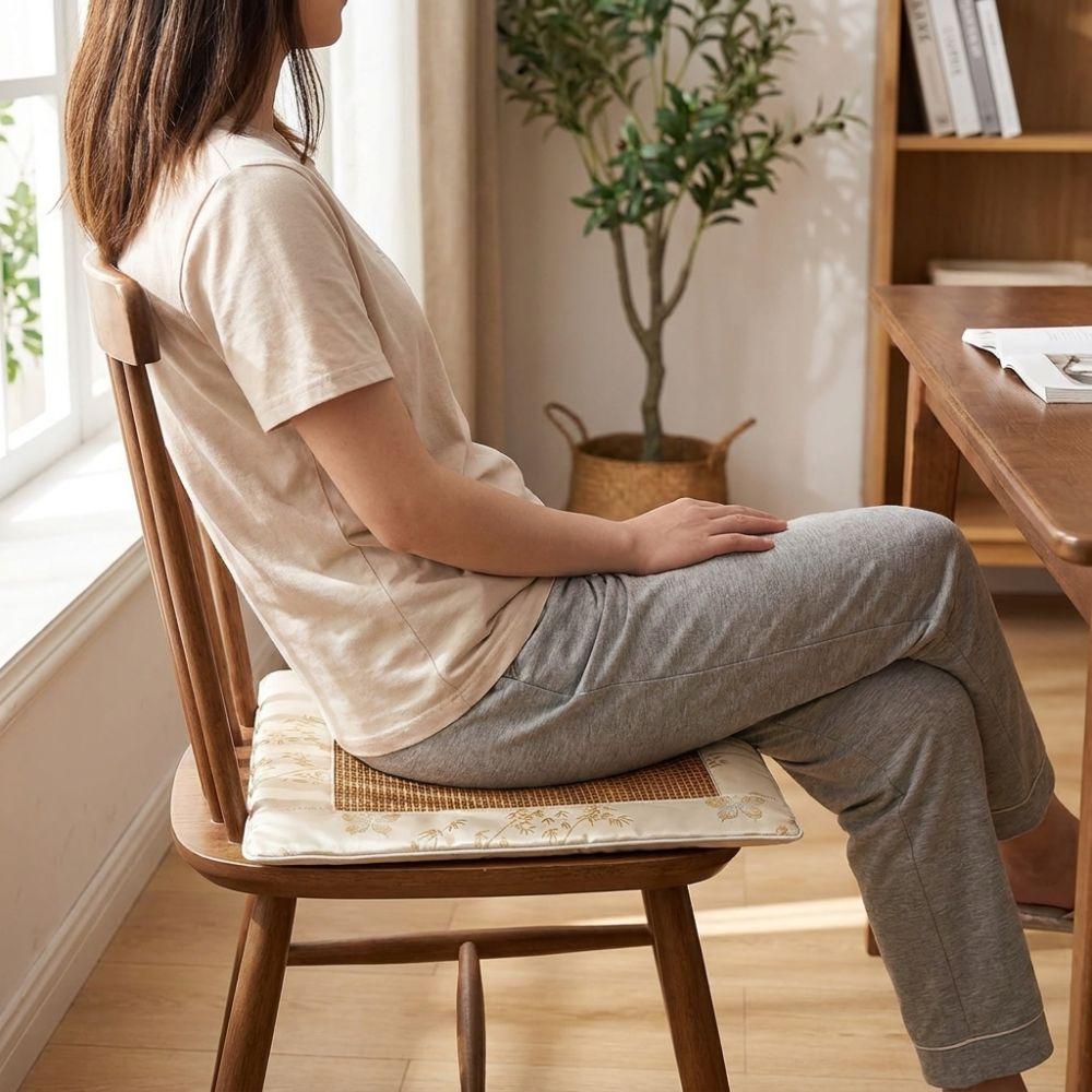 Breathable Rattan Weaving Seat Cushion Thickened Chair Pad Simple Modern Tatami Pad  Office