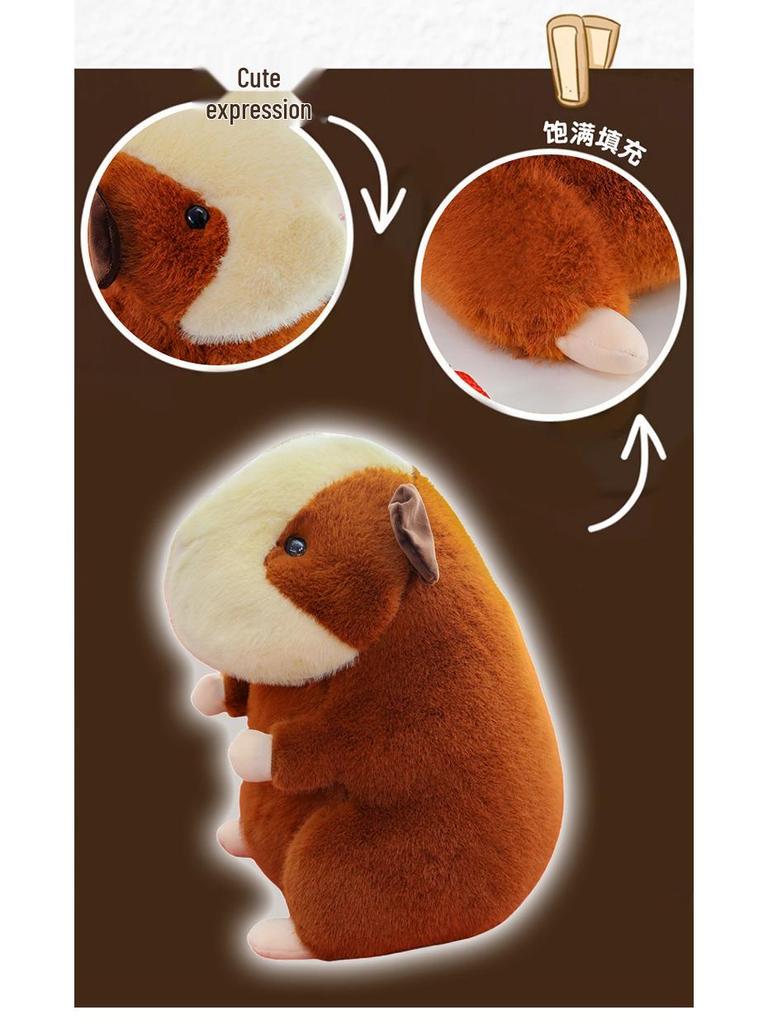 Cute Guinea Pig Plush Toy Figurine for Sleep Decoration and Holiday Gift