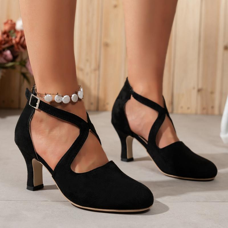 Fashion 2025  Summer New Pu Leather Elegant Middle Toe Mules Black Comfortable Wear-resistant Ladies Luxury Sandals   Sizes