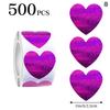 [Y]120/500Pcs Valentine's Day Heart Stickers Sealing Sticker Happy Wedding Envelope Stickers Holiday Party Gift Decor Stickers