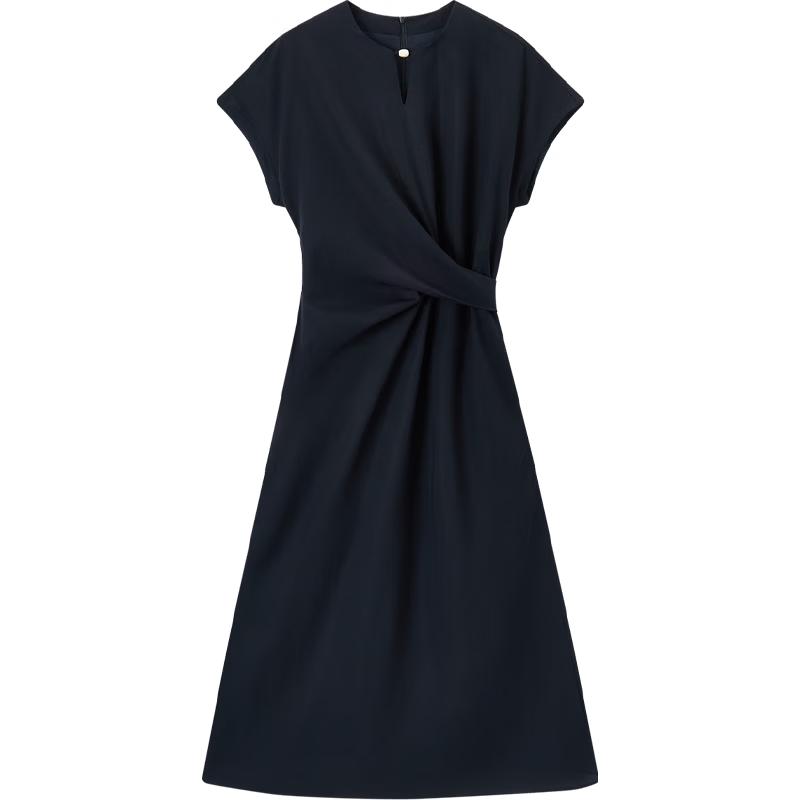 Women s Lyocell A-Line Short Sleeve Summer Dress M