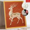DIY Pearl Diamond Art Painting Kits for Adults and Beginners, Elegant Deer Sparkling Painting Craft Home Wall Decor Handmade Gift
