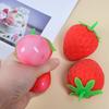 1/2/3/4 Piezas Bola Antiestrés Fresa Roja Mini Fresa Realista Juguete de Mano para Apretar Elástico TPR Fruta Simulada Juguete Sensorial Recuerdos de Fiesta