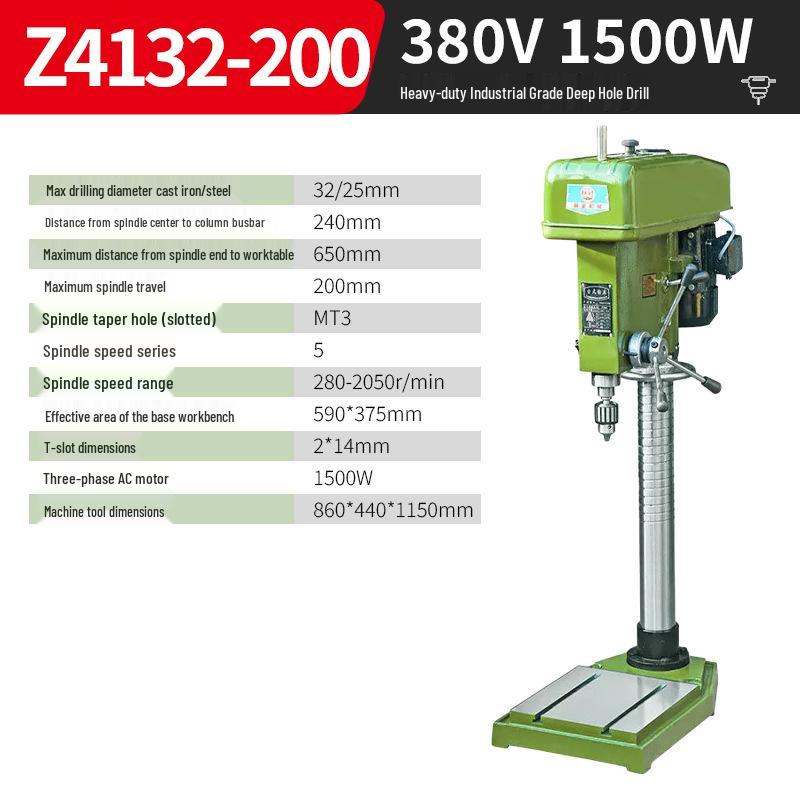 Industrial Grade 220V Variable Speed Multifunctional Drill Press - Benchtop Drilling, Tapping, and Milling Machine for Household Use