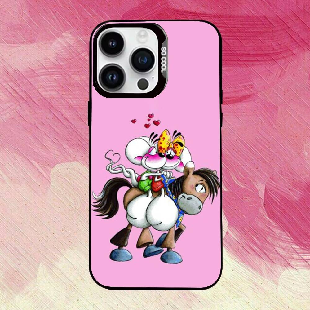 CUTE D-Diddl R-Rat-DR  Phone Case For iPhone 17,16,15,14,13,12,11 Plus,Pro Max,XS,Colorful Silver Black Cover