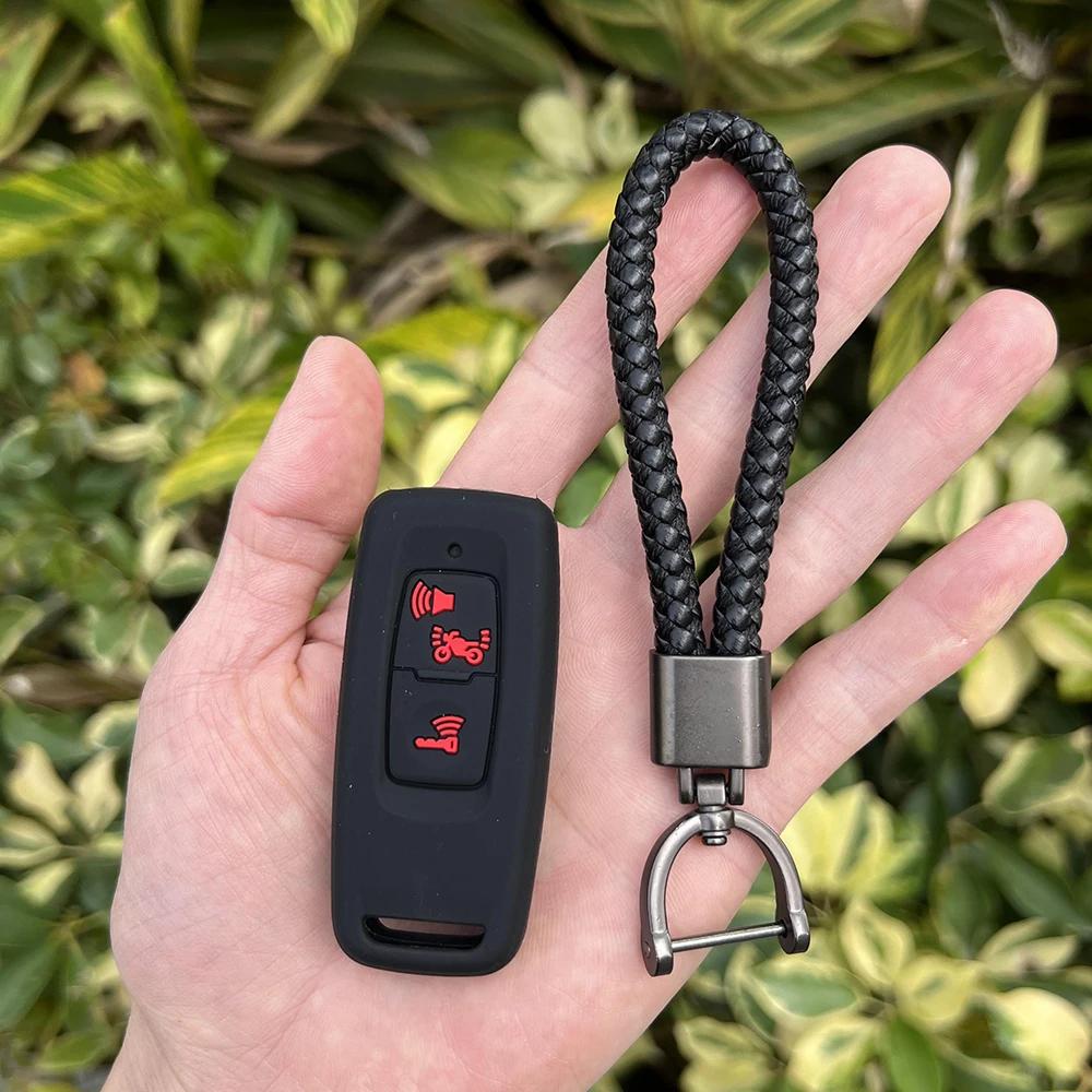 Silicone Motorcycle Key Case Holder Shell Soft Remote Cover Protector for HONDA PCX160 VISION SH350 PCX 160 Keychain Accessories