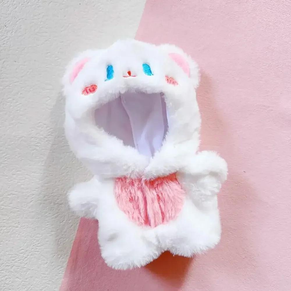 Playing House Toy Accessories Fox Wolf Bear 20cm Doll Clothes One-piece Garment Jumpsuits With Tail Cartoon Animal Outfit