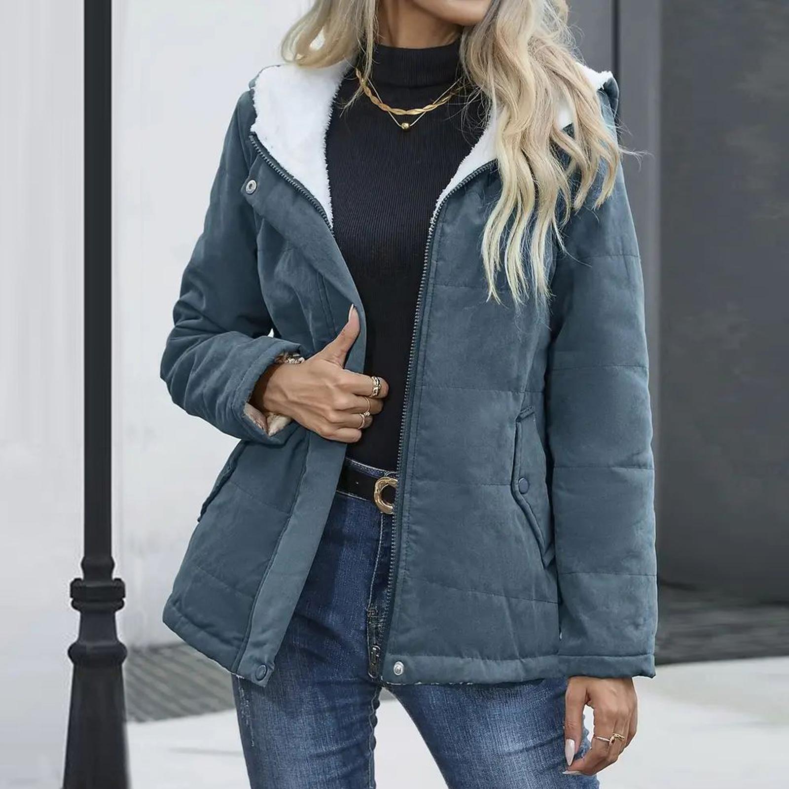 

Женская однотонная флисовая куртка свободного кроя с длинными рукавами, модная и теплая XL