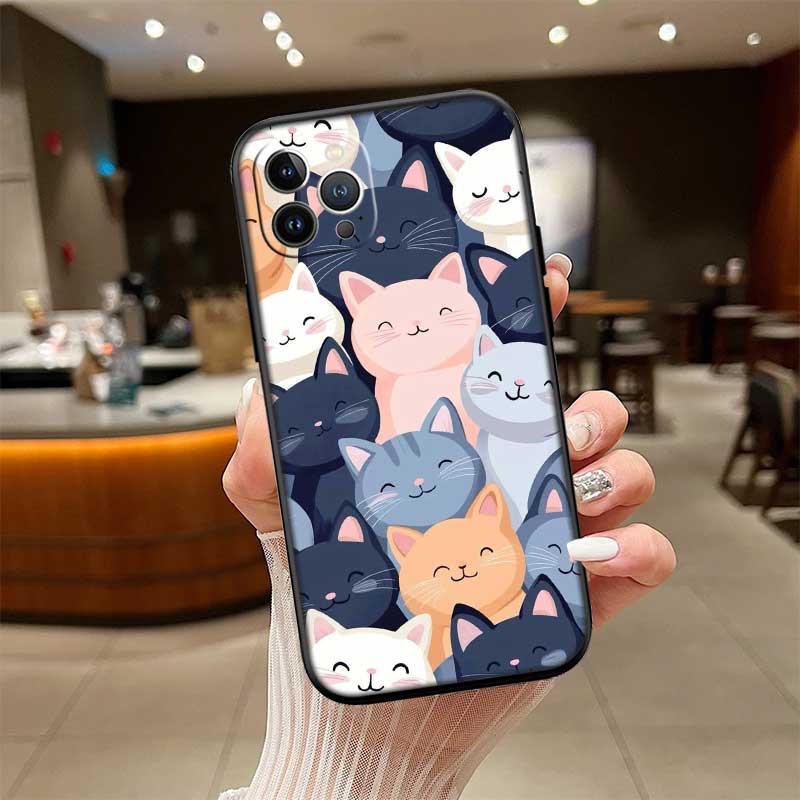 UP20 Cat Kitten Meow Shell Phone Case for Samsung Galaxy Note 10 20 S23 S24 S25 Ultra FE Plus Edge Lite A02S A35 A07 A17