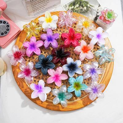 3pcs Sweet Summer Flower Hair Claw Clips For Women Girls Barrette Crab Ponytail Clip Hairpin Beach Headwear Hair Accessories
