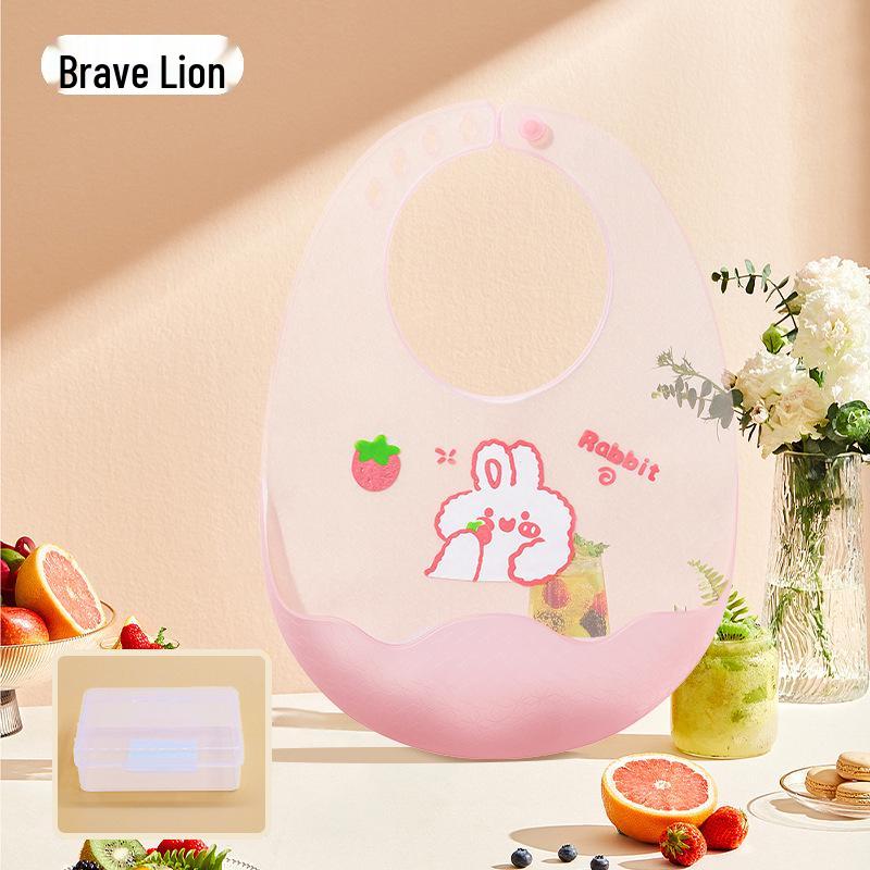 Ultra-Thin Waterproof Silicone Bib for Babies - Soft and Durable Drool and Food Catcher