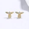 Angel Wings Zircon Stud Earrings Light Luxury Premium Earrings Women's 925 Silver Jewelry Niche Design Cross-border Ear Bone Stud