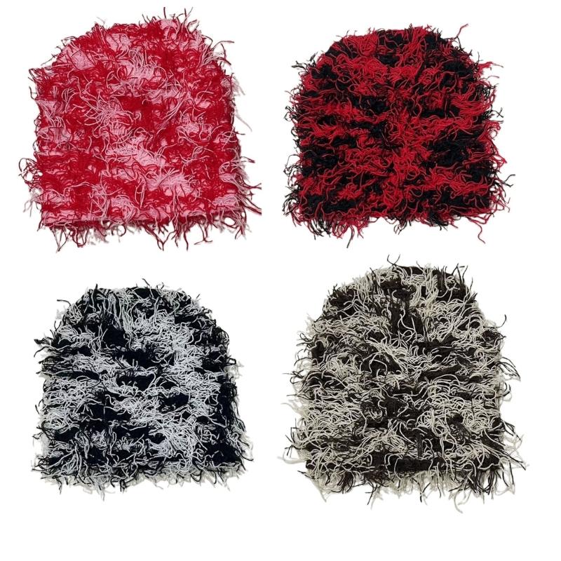 Knitted Beanie Hat with Fuzzy Pom Multifunction Warm Cover Household for Children Girls Boys Keeping Warm Accessory
