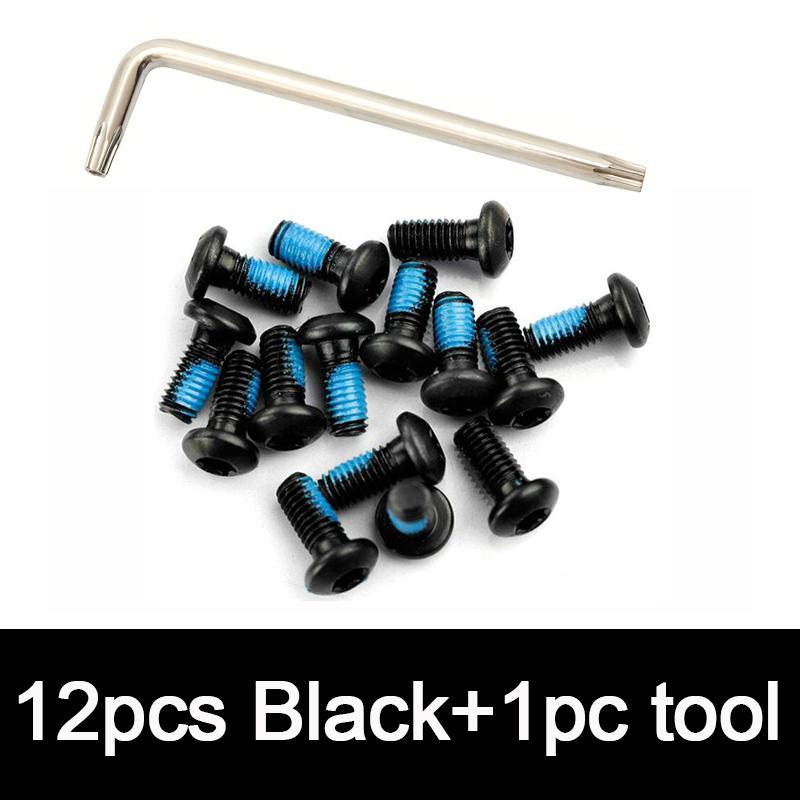 12pcs Bicycle Disc Brake Rotor Torx Bolts T25 M5x10mm Stainless Steel MTB Road Mountain Bike Fixing Screws Cycling Accessory