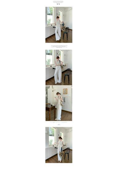 Women's 2026 Summer Linen Suit: Thin Style Vest & Wide-Leg Pants Two-Piece Set