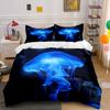 Jellyfish Art Decor Set Soft Comfortable Duvet Cover Bedding Set Included 1*Duvet Cover & 2*Pillowcases, Gift