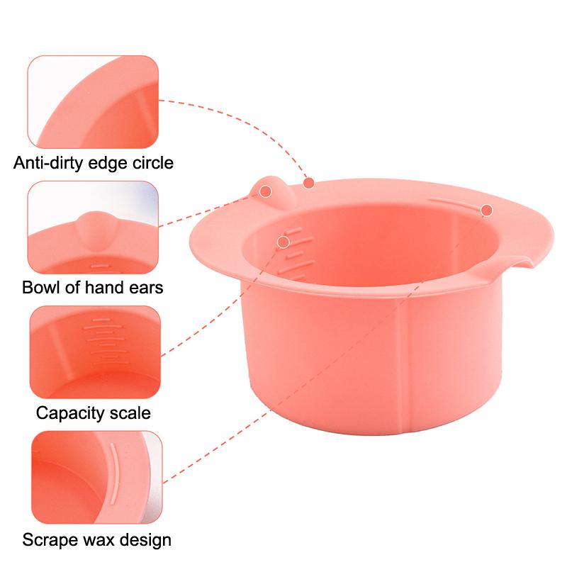 Silicone Bowls Non-Stick Pan Liner Easy Clean Hair Removal Melting Waxing Bowls Wax Warmer Replacement Pot Heat-resisting