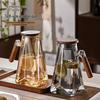 Mr. Jian Thickened Glass Water Pitcher with Walnut Wood Lid