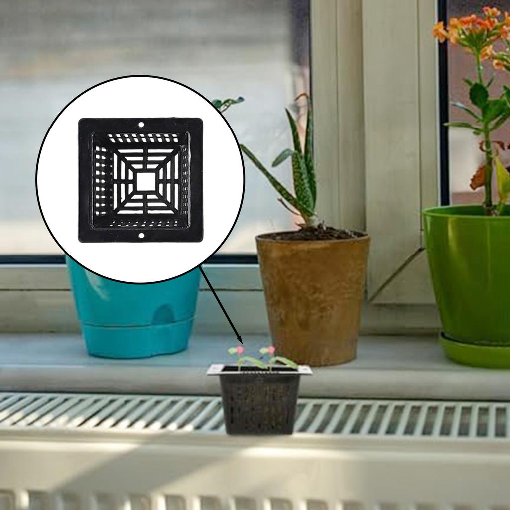 10 Pack of Plastic Net Pots for Efficient Aeration In Aquaponic Gardening