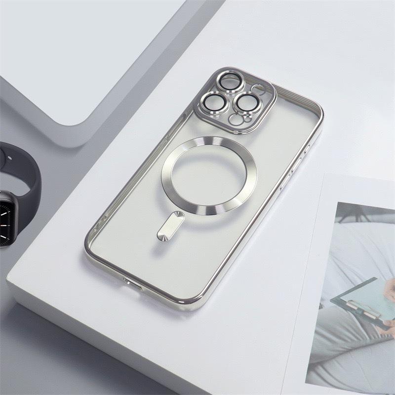 Electroplated Magnetic Case with Built-in Lens Film for iPhone 17 Pro Max