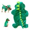 Elastisches Dinosaurier-Verwandlungskostüm, Halloween-Hundekostüm, Kristallfleece
