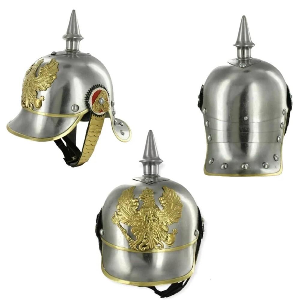 

Немецкий кожаный шлем Пикельхаубе Прусский шлем, Шлем с шипом Подарок немецкому офицеру M аэро