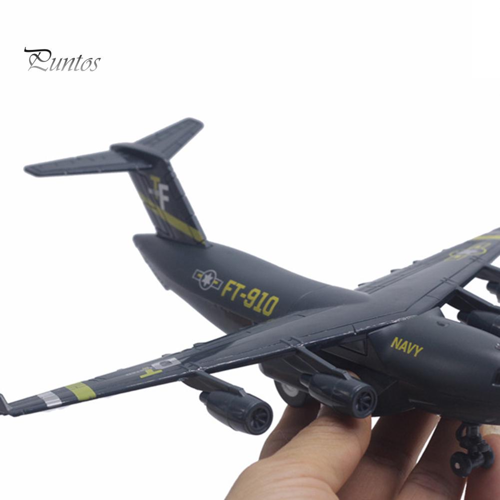 Puntos Education Toy Diecast C17 Transportní letadlo Zatahovací lehký model letadla
