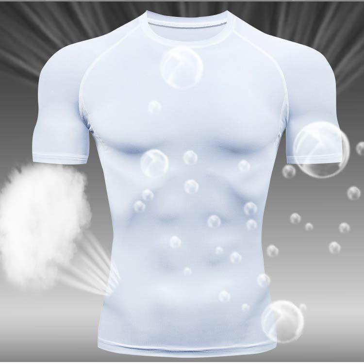 Men's Quick Dry Short Sleeve Compression Shirt for Sports & Fitness