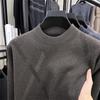 Men's Jacquard Knit Pullover: Thick, Round Neck Base Layer for Autumn/Winter