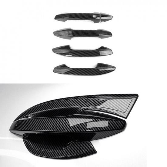 Carbon Fiber Style ABS Car Door Handle Cover Trim For Kia Sportage NQ5