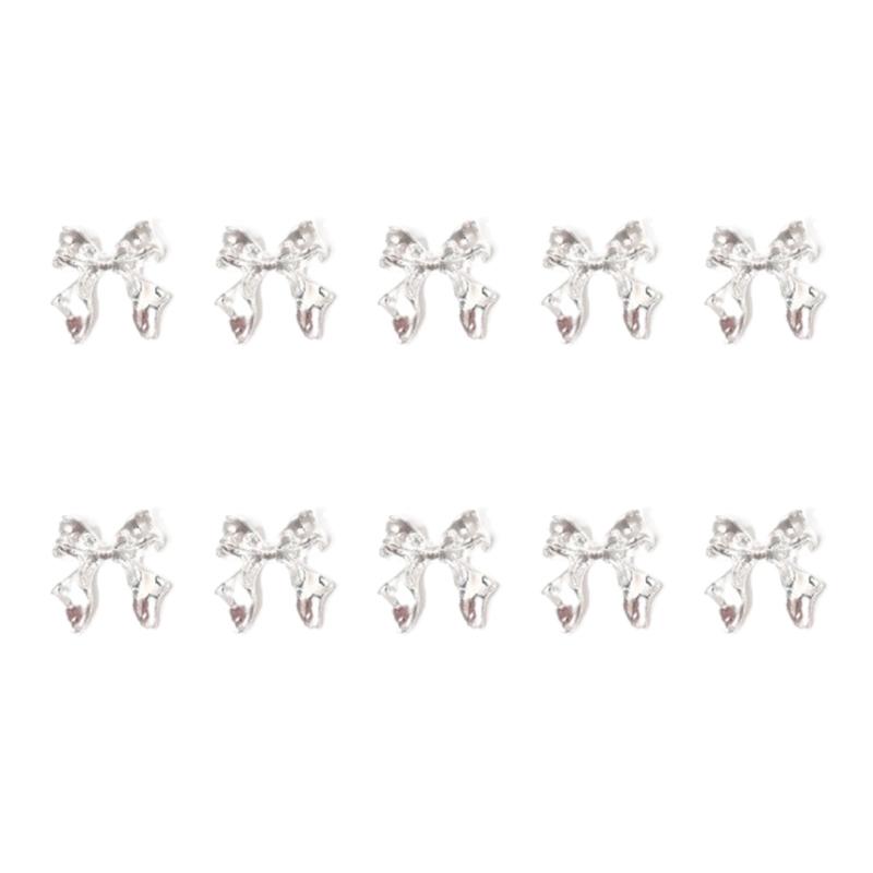 Alloy Nail Art Rivets,3D Bows Nail Art Charms Nail Art Decals Bows Nail Rhinestones Nail Art Supplies for Women Girls