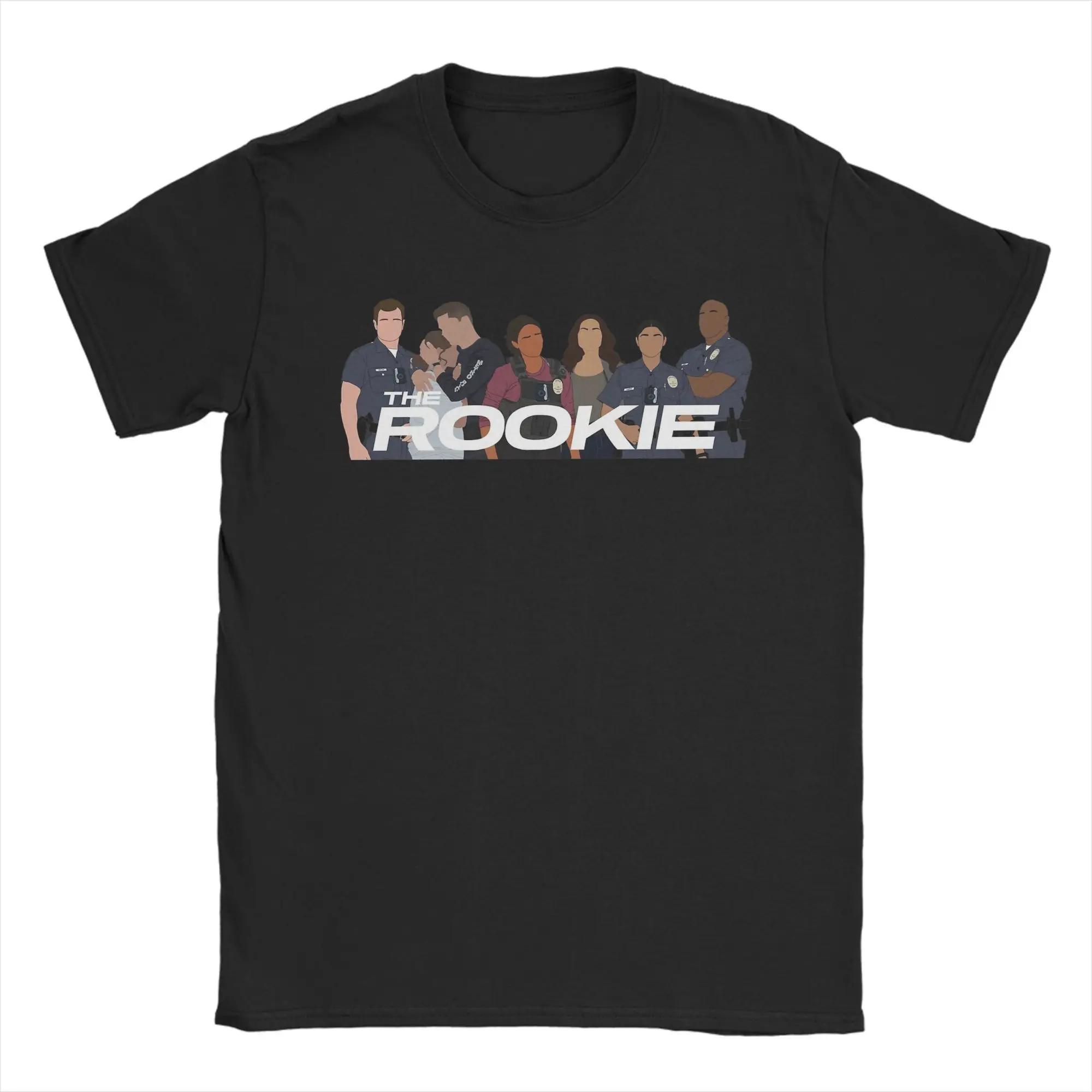 The Rookie Cast Season 7 TV Show T-Shirt for Men Awesome Cotton Tees Crew Neck Short Sleeve T Shirt Clothes S