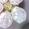 2Pcs Irregular Baroque Pearls Button Covers Luxury Rhinestones Flower Cufflinks Button Pins Shirt Decoration