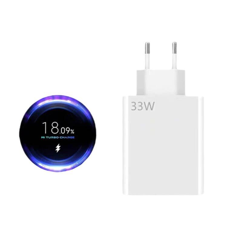 Xiaomi 33W Fast Charger with EU Plug Compatible with Redmi K40/K30/Note11