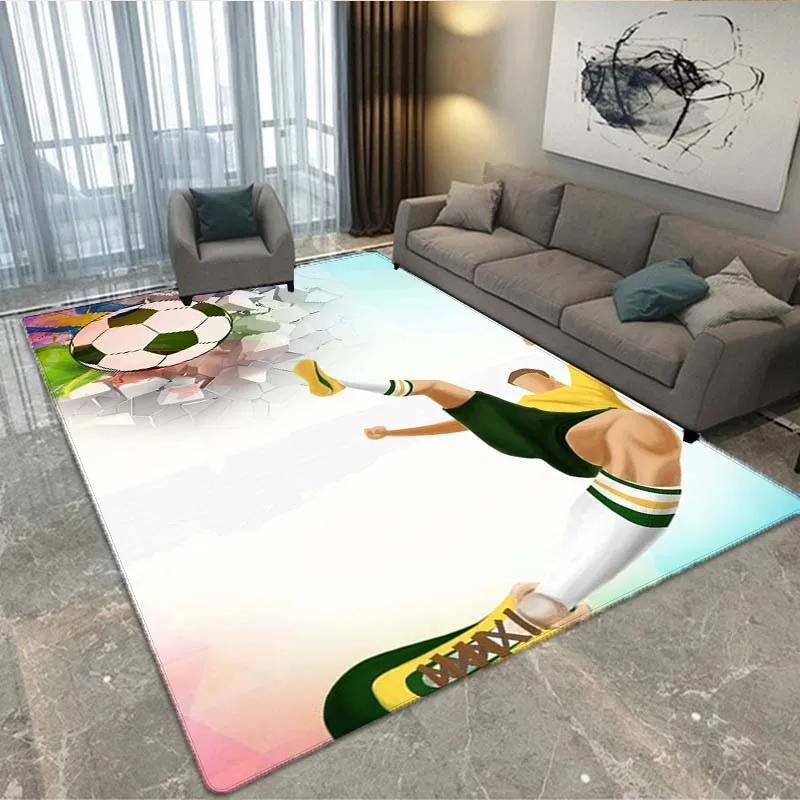 

Килим з футбольним малюнком для прикраси дому Килимки для спальні, дитячої кімнати, вітальні, ванної кімнати, вхідні двері, нековзкий комфортний килимок 40x60cm
