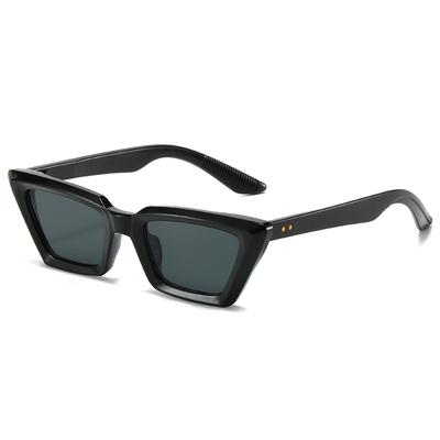 Occhiali Avanguardia Uomo Semplici Borchie di Riso Occhiali da Sole Protezione Solare Donna alla Moda Retro Montatura Piccola Occhiali da Sole Cat Eye Donna